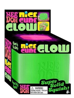NeeDoh Nice Cube Glow Green
